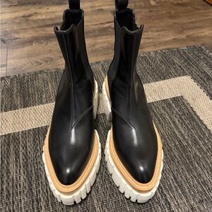 Stella McCartney White and Tan Platform Soles